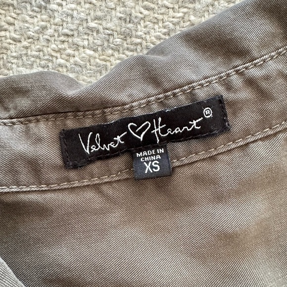 Olive Green Maxi Shirt Dress with Side Slits - Picture 6 of 7